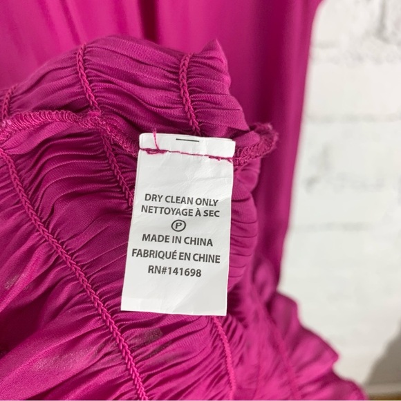 Ramy Brook Mindy Fuchsia Pink Pleated Smocked Blouse - Picture 9 of 13